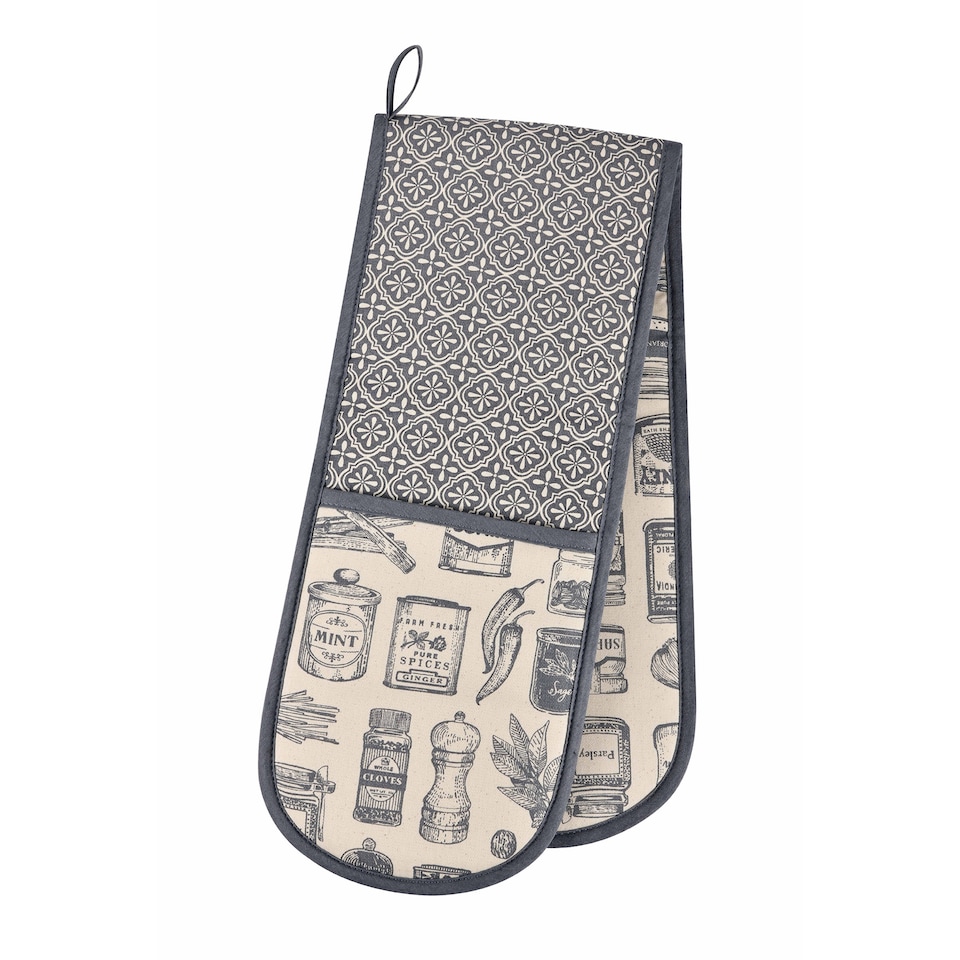 image 1 of Ulster Weavers Herbs & Spices Double Oven Glove Grey