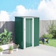 image 9 of Outsunny 5ft x 3ft Garden Storage Shed, Outdoor Metal Shed with Sloped Roof, Lockable Door for Tools, Equipment, Green