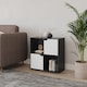 image 3 of 4 -Cube Shelving Unit With Geo Doors - Square | Black | Black & White | 1