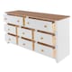 image 7 of Capri 6+2 Drawer White Wide Chest of Drawers - White Painted Pine Bedroom Storage with Shaker Style Legs | White | White | 1