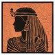 image 2 of Egyptian women on orange (Picture Frame) Brown | Oak | XS