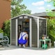 image 2 of Outsunny 7 x 4ft Upgraded Metal Shed with Lock, Easy to Assemble, Dark Grey 