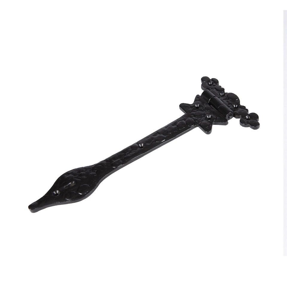 image 1 of Hammer & Tongs Ornate T-Hinge - W310mm - Black | Black | Black