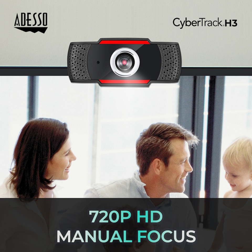 image 1 of Adesso Webcam with built in Microphone 720P (1.3 Megapixel)