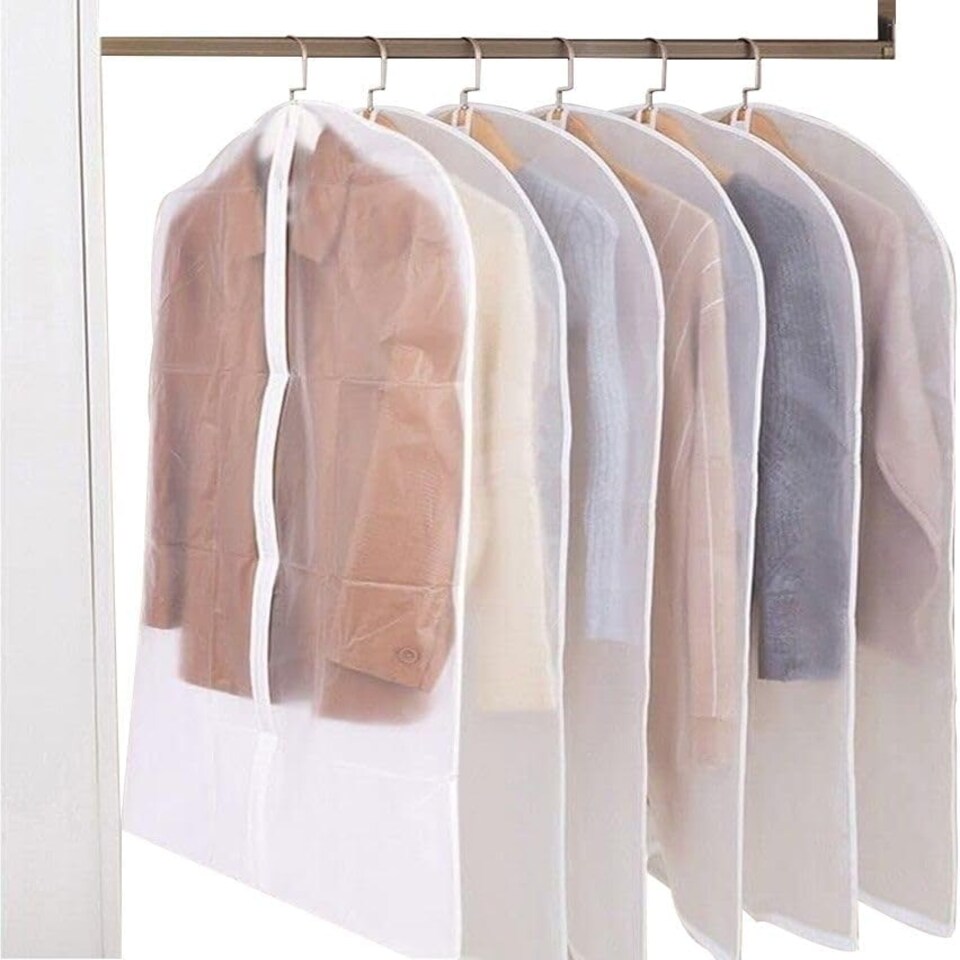 image 1 of 6x Polythene Clear Garment Covers Clear | Medium
