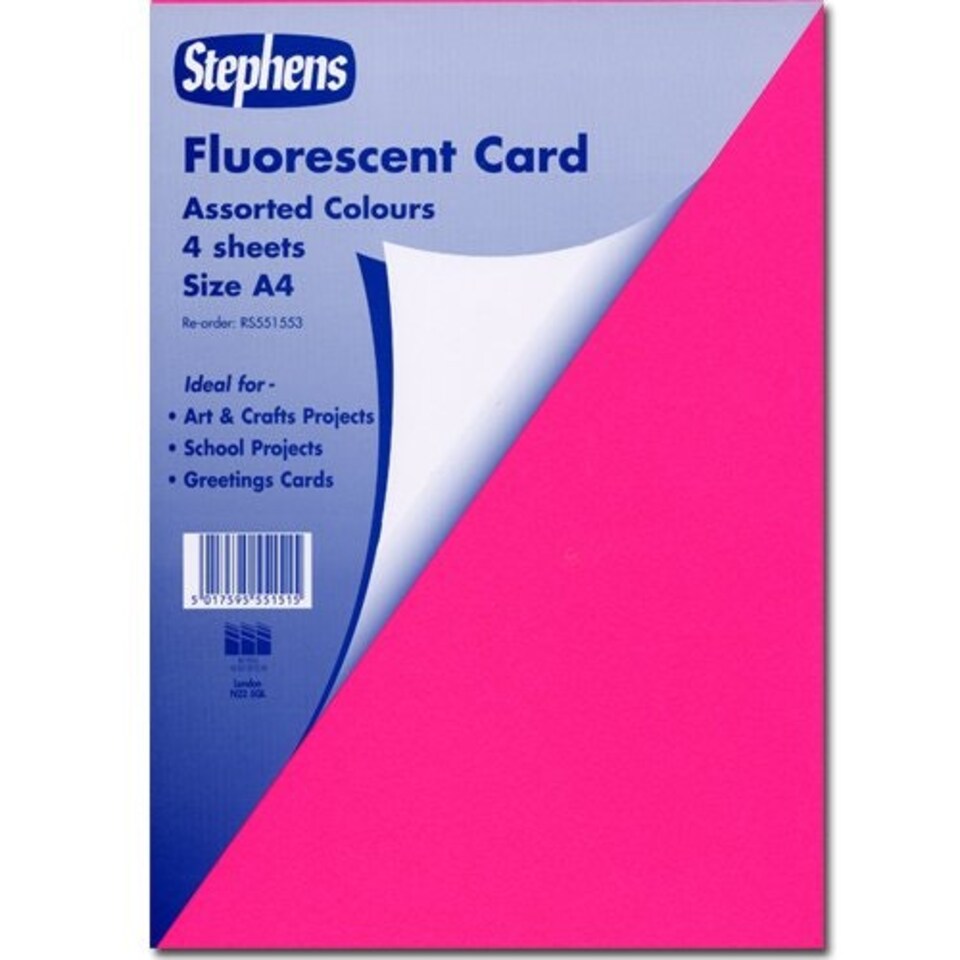 Stephens Card Fluorescent A4 4$