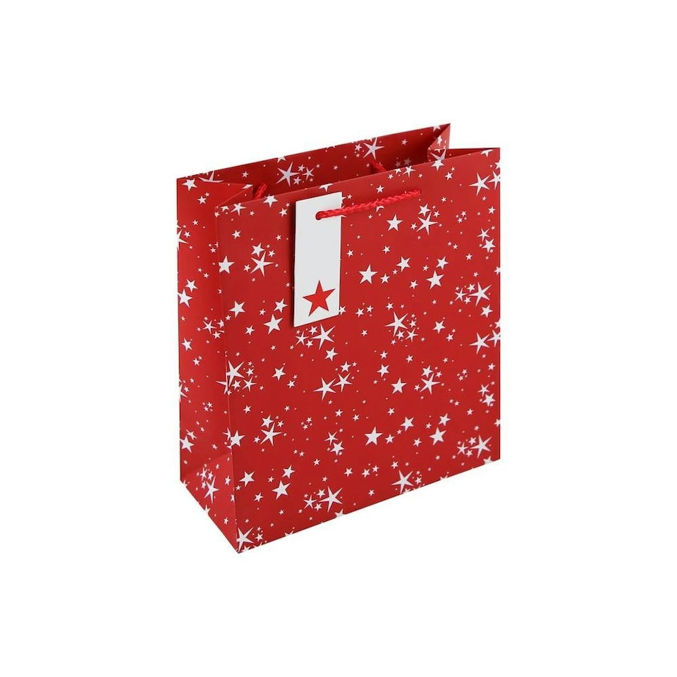 image 1 of Tcf Stars Red Medium Christmas Gift Bag
