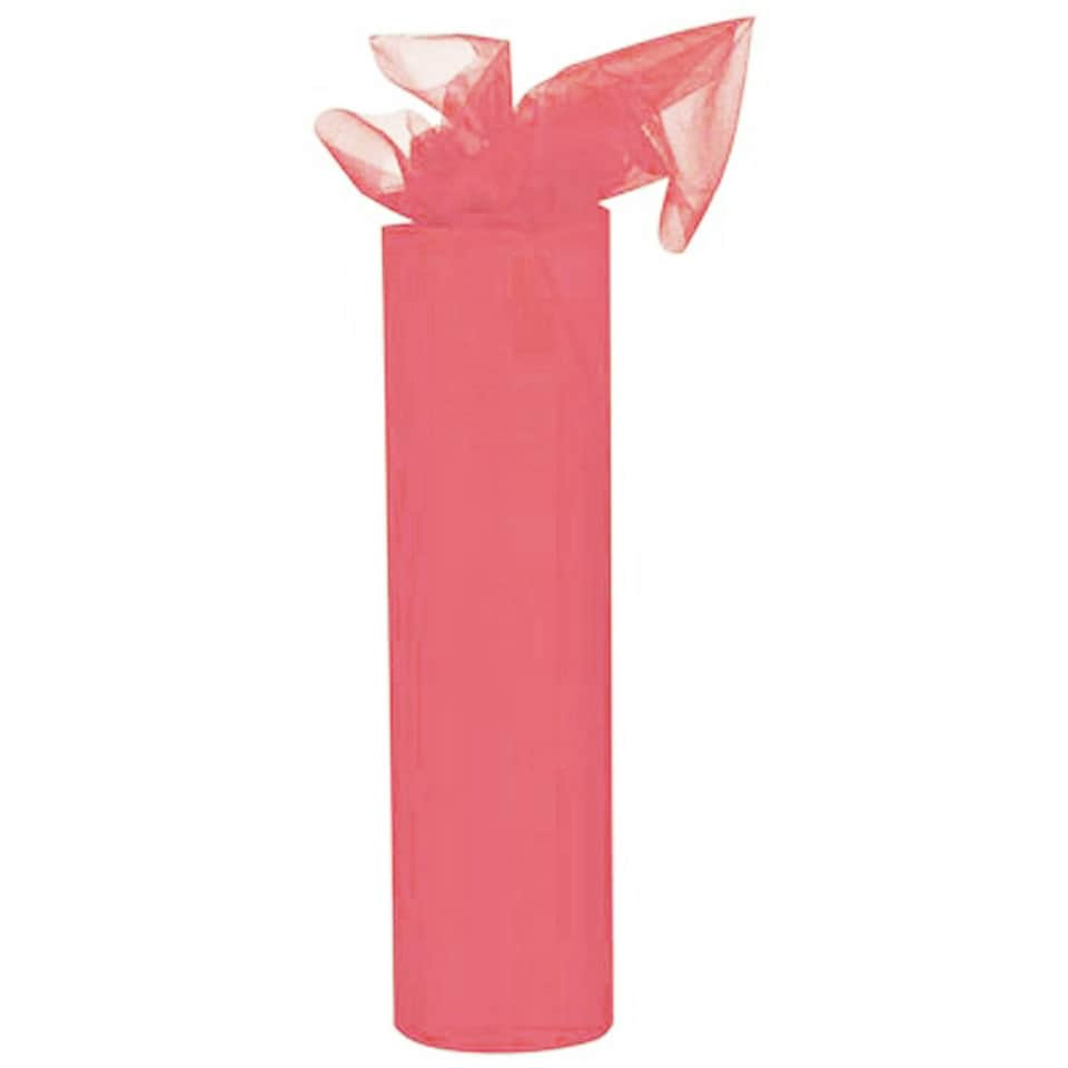 image 1 of Club Green Organza 25 Metre Snow Sheer Roll - Peach - 25 Metres