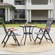 image 9 of Outsunny Folding Garden Chairs Set of 2, 5-level Reclining PE Rattan Garden Dining Chairs with Wood Armrests, High Back and Steel Frame for Outdoor, Patio, Terrace, Porch, Light Grey | Grey | Light Grey