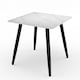 image 1 of 80cm Square Sintered Stone Top Dining Table | White | 1