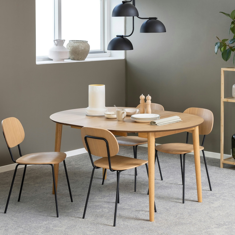 image 1 of Amira Dining Chair in Oak Set of 2