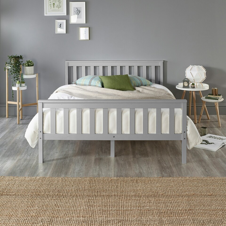image 1 of Atlantic Bed Frame in Grey, size King