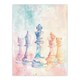 image 3 of Stylised Chess Pieces Light Pastel Home Decor Black Framed Wall Art Print A4