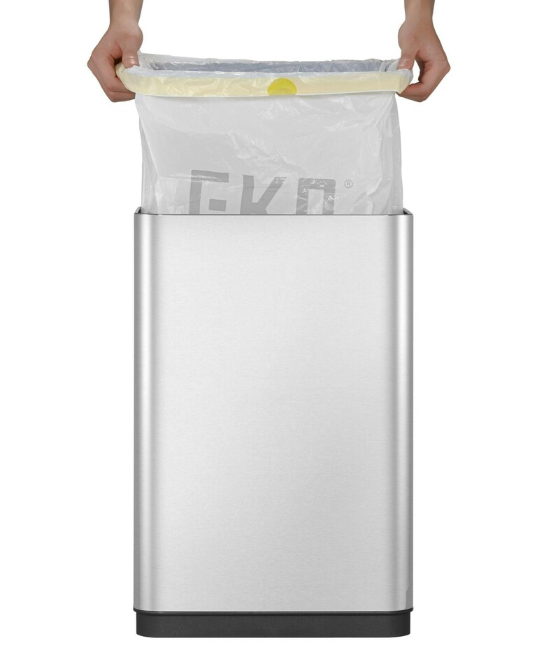 image 1 of EKO Mirage X 45L Large Sensor Bin, Touchless Automatic Rubbish Bin, Perfect for Kitchen & Home, Stainless Steel, 45 Litre