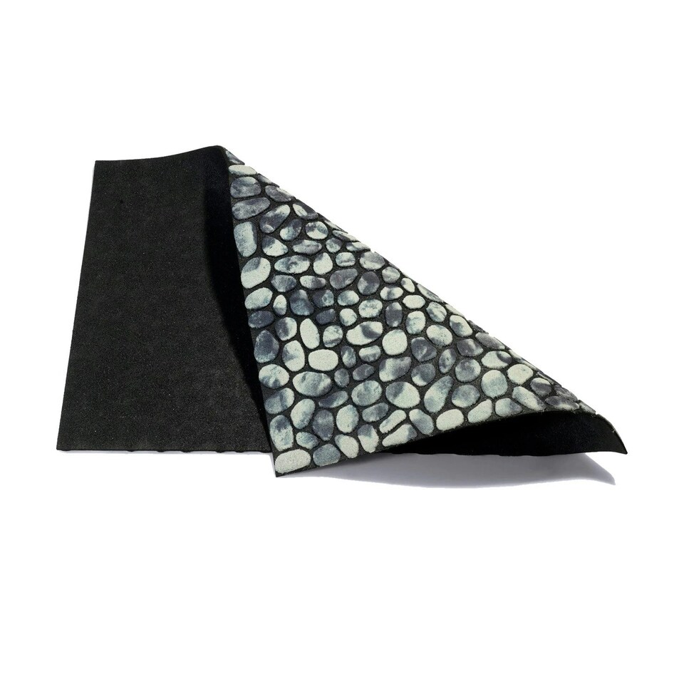 image 1 of Stone Pebble Stylised Indoor & Outdoor Mat - Grey