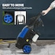 image 7 of Outsunny 2200W Power Washer 170 Bar Pressure with Adjustable Nozzle | Blue | Blue | 32W x 32D x 80H cm