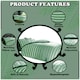 image 2 of VELVETIO Oscar Stripe Duvet Cover Set Reversible Polycotton Easy Care Beddings Green | Duck Egg | Single