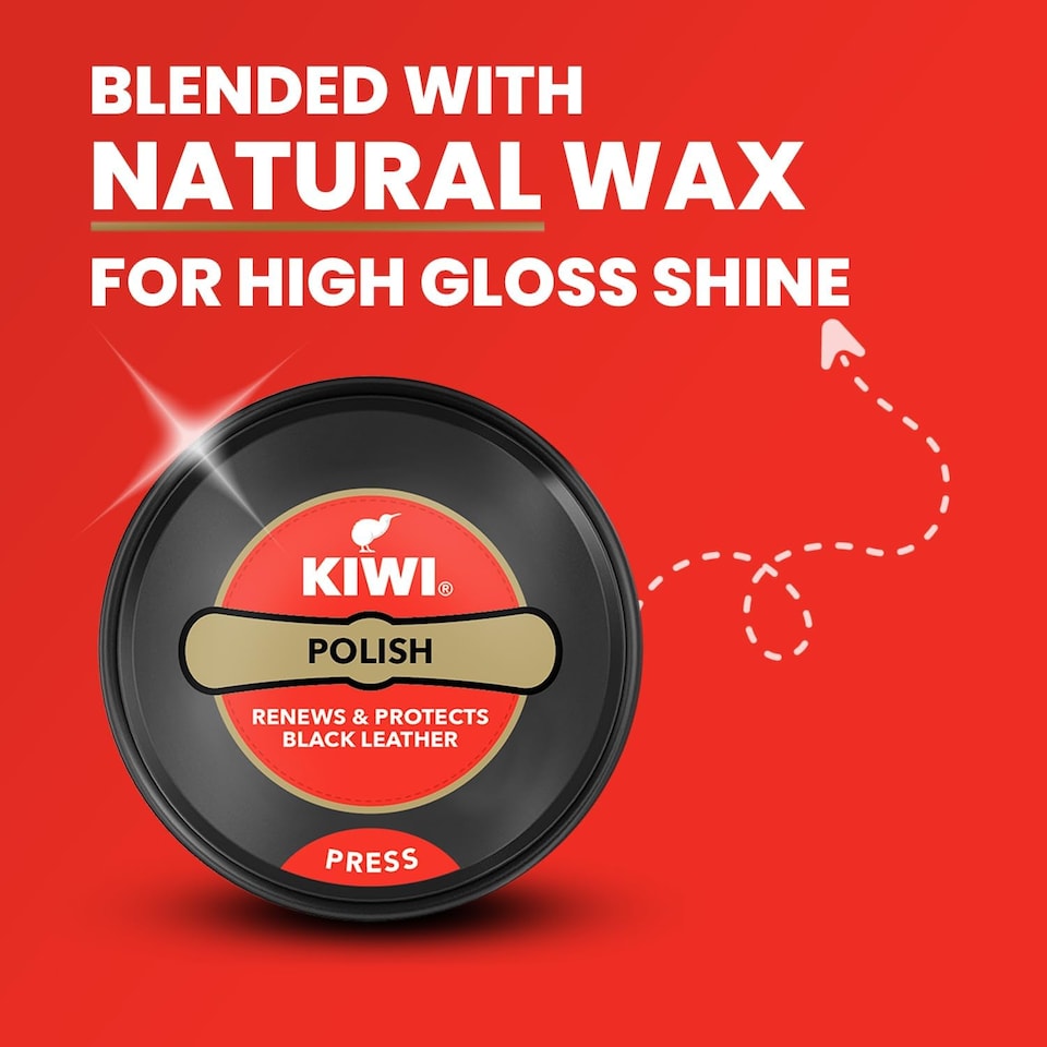 image 1 of Kiwi Shoe Polish Wax Black 50ml