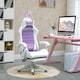 image 2 of Vinsetto Racing Style Gaming Chair with Footrest Removable Rabbit Ears, Purple