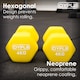 image 9 of Pair of 4kg Hex Anti Roll Neoprene Non Slip Hand Dumbbells Workout Weights