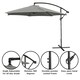 image 7 of Cyrus Banana Cantilever Parasol Grey Outdoor Garden Covering Party Sunshade | Grey