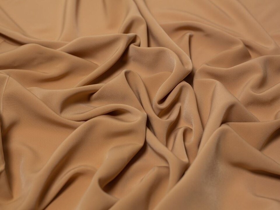 Minerva Core Range Beige Luxury Smooth Crepe Fabric for Dressmaking, 148cm / 58" Wide - per metre