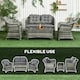 image 6 of Outsunny 4 Pieces Rattan Sofa Set Outdoor Conservatory Furniture with Cushions