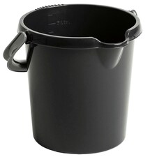 1 x Black 3 Gallon Strong Cement Mixing DIY 14L Bucket With Strong Metal Handle