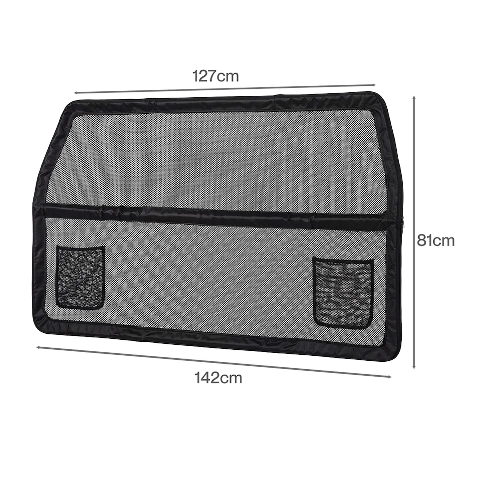 image 1 of Skylos Dog Car Barrier Net Mesh Dog Guard Safety Boot Back Seat Pet Barrier