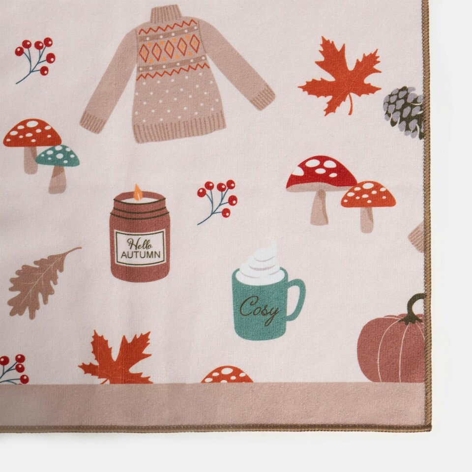 image 1 of OHS Autumnal Gonk Pumpkin Soft Cosy Bathroom Decor Hand Bath Towel Cream | Natural | Hand towel