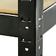image 4 of 3 x 90cm T-Rax Black Metal Racking Units & Workbench Black