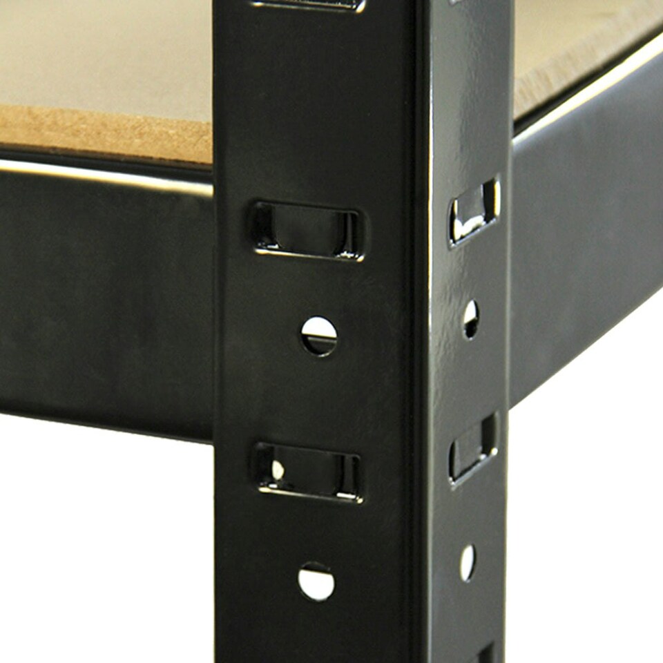 image 1 of 3 x 90cm T-Rax Black Metal Racking Units & Workbench Black