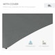 image 7 of Outsunny 3m Cantilever Parasol with Solar LED and Easy Lever, Garden Parasol Umbrella with Cross Base and Waterproof Cover, Outdoor Sun Shades, Dark Grey