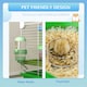 image 5 of PawHut Hamster Cage w/ Water Bottle, Exercise Wheel, Tubes, Ramps - Green