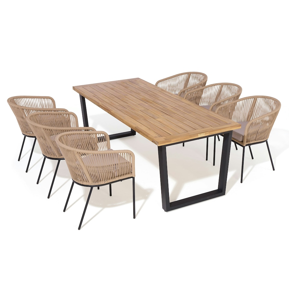 image 1 of Rowlinson Oslo 6 Seat Dining Set - 210cm Table | Multi | 7
