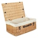 image 4 of 55cm Buff Picnic Basket with Lining Red | Red | One Size
