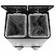 image 5 of Dihl 60L Black Pedal Bin with dual 30L Removable Buckets and Soft-Close Lids Black