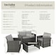 image 6 of Garden Furniture Set Jesolo - 2 armchairs, 1 sofa,  and coffee side table - Grey/Light Grey