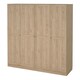 image 3 of Brande Wardrobe with 4 Frame Doors in Jackson Hickory Oak