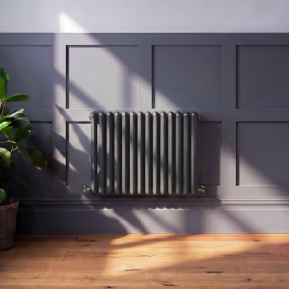 image 1 of Balterley Aspire Horizontal Double Panel Radiator | Grey | Anthracite | 1