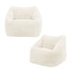 image 1 of Kids Teddy Bear Armchair Bean Bag Natural Beige Childrens Bean Bags Set of 2
