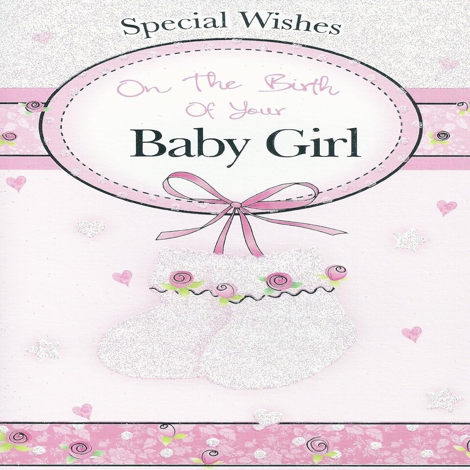 image 1 of Special Wishes On the Birth of your Baby Girl card