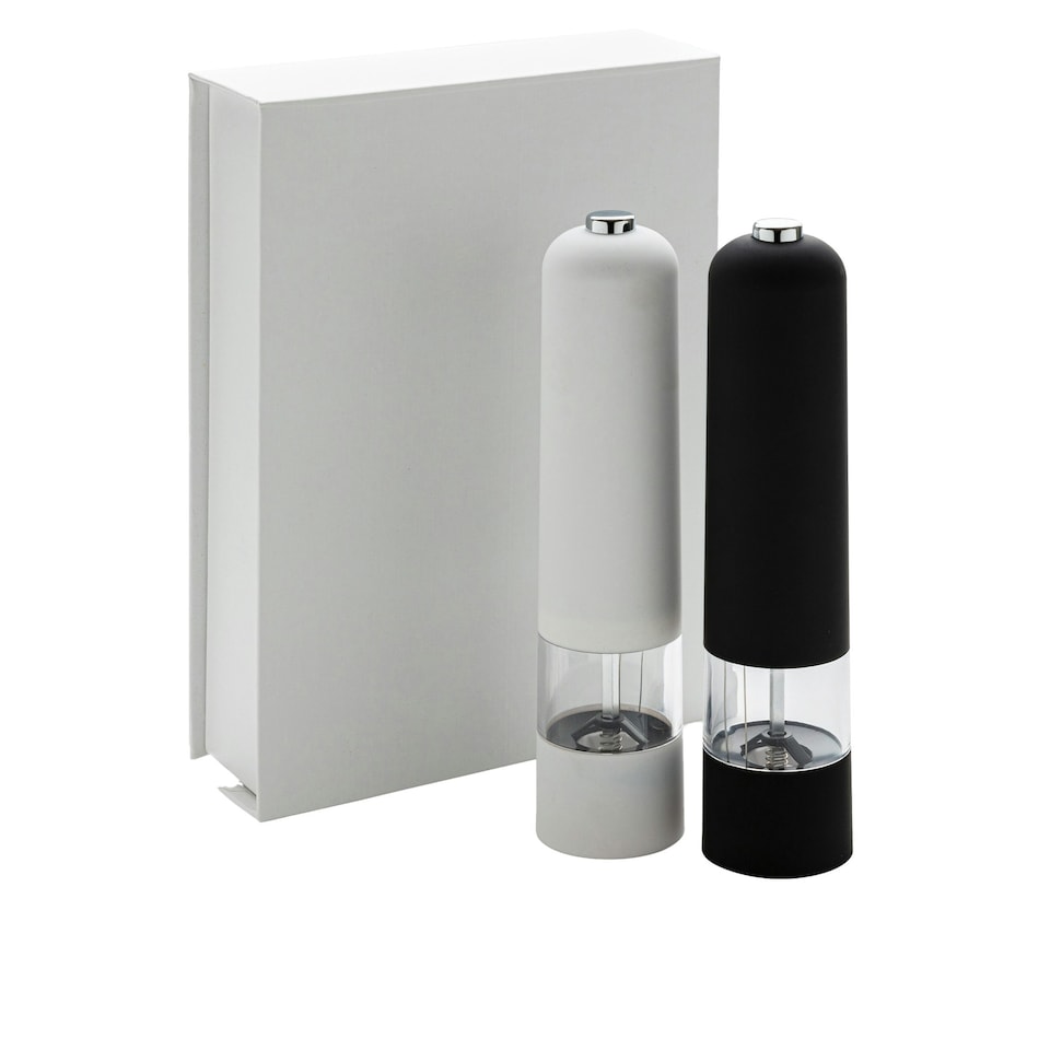 image 1 of XD Collection Electric Salt And Pepper Mill Set - White - One Size