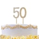 image 1 of Gold Diamond 50 Cake Topper Gold