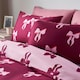 image 5 of OHS Bow Reversible Soft Cosy Plump Duvet Cover and Pillowcase Bedding Set Pink | Single