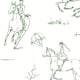 image 3 of Equestrian Wallpaper Horse Riding White Green Country Traditional Feature Wall