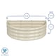 image 3 of Harbour Housewares Semicircular Steel Raised Bed - 90cm x 45cm - Ivory