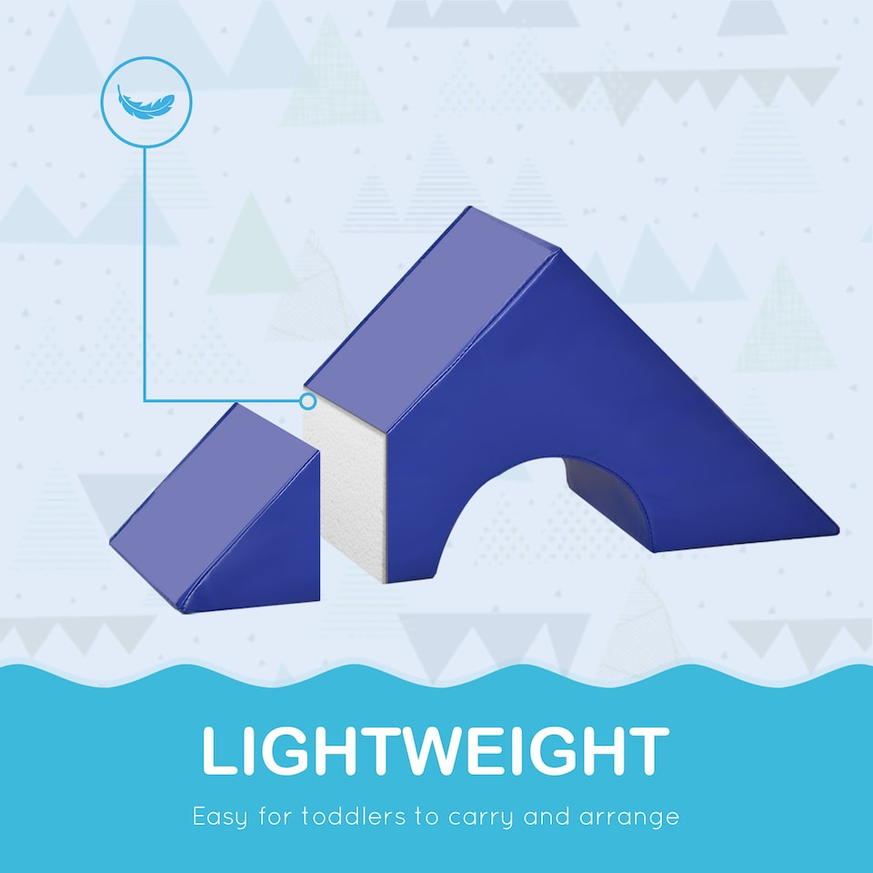 image 1 of HOMCOM 11-Piece Soft Play Equipment for Toddlers, Soft Play Set