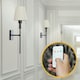 image 1 of ValueLights Kincaid Set of 2 - Rechargeable Easy Fit Wall Light with Fabric Shade - Black