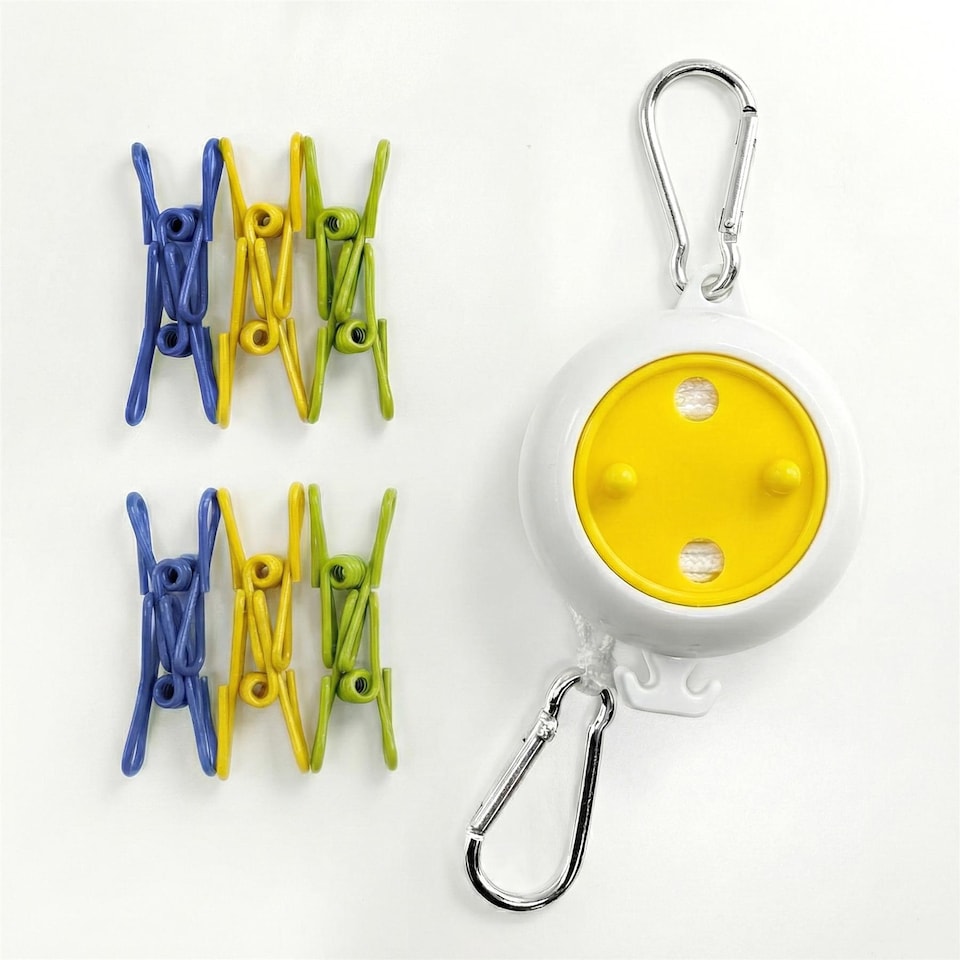 image 1 of GEEZY Portable Washing Line Travel Laundry Rope White